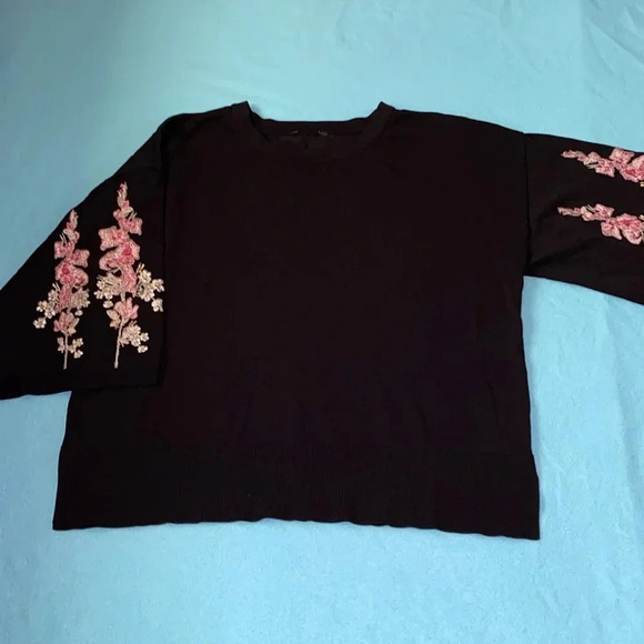 I.N.C International Concepts floral embroidered 3/4 kimono sleeves knit size 1X - Picture 2 of 10